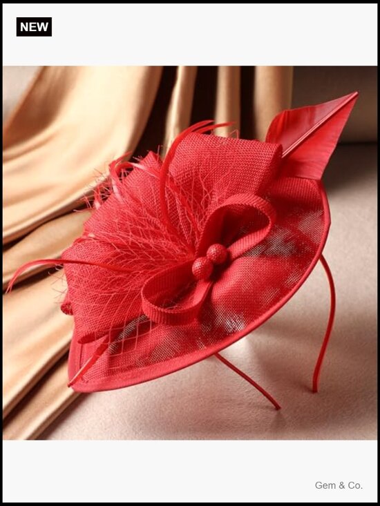 Vintage Tea Party Derby Fascinator Headband Horse Racing Church Hat main image 6
